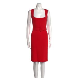 Vintage Alexander McQueen Red Midi Dress